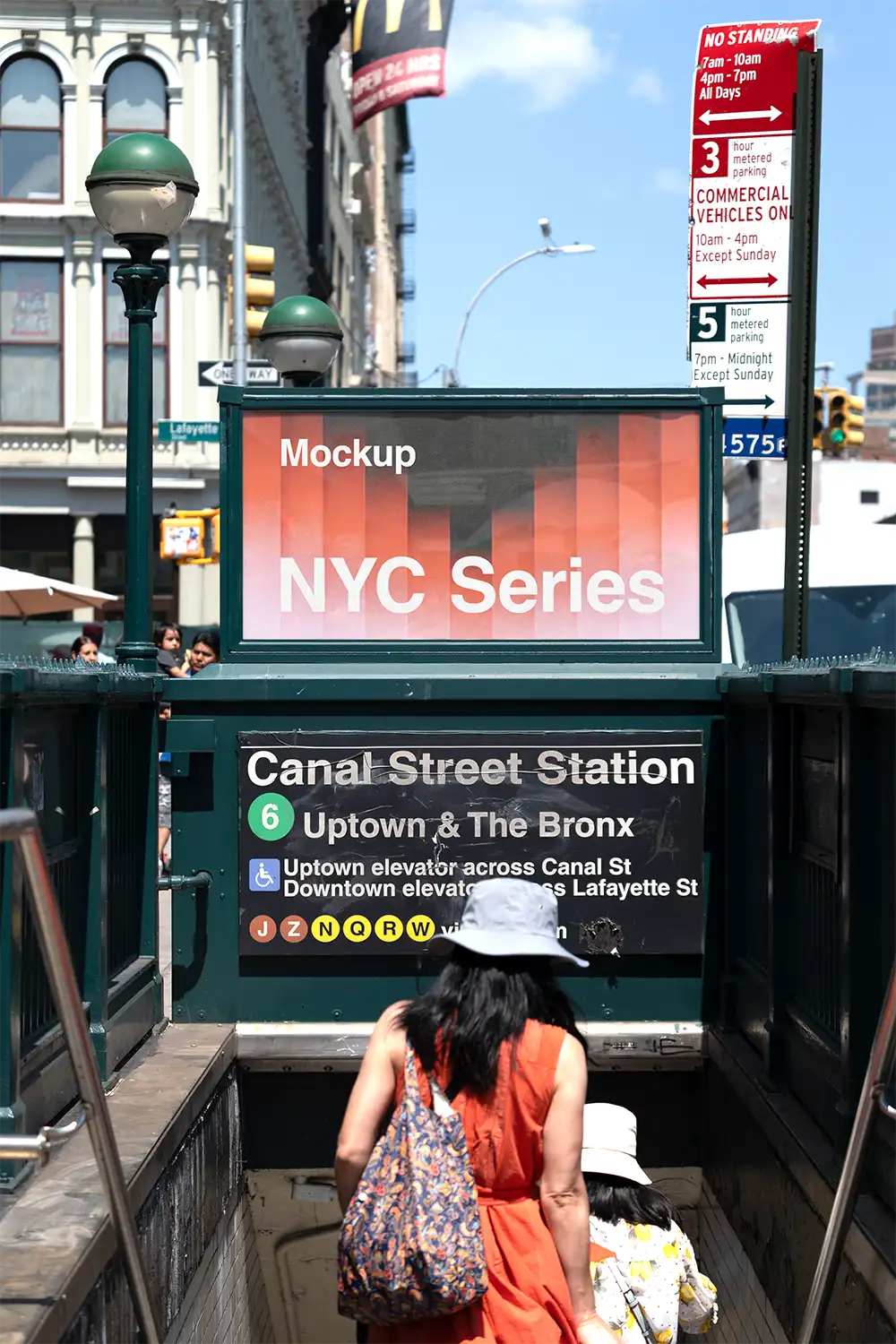 Billboard on a subway station in New york