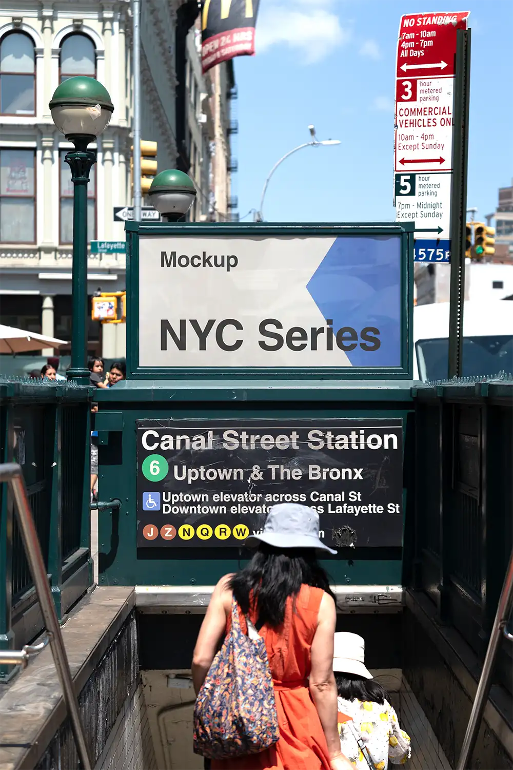 Billboard on a subway station in New york