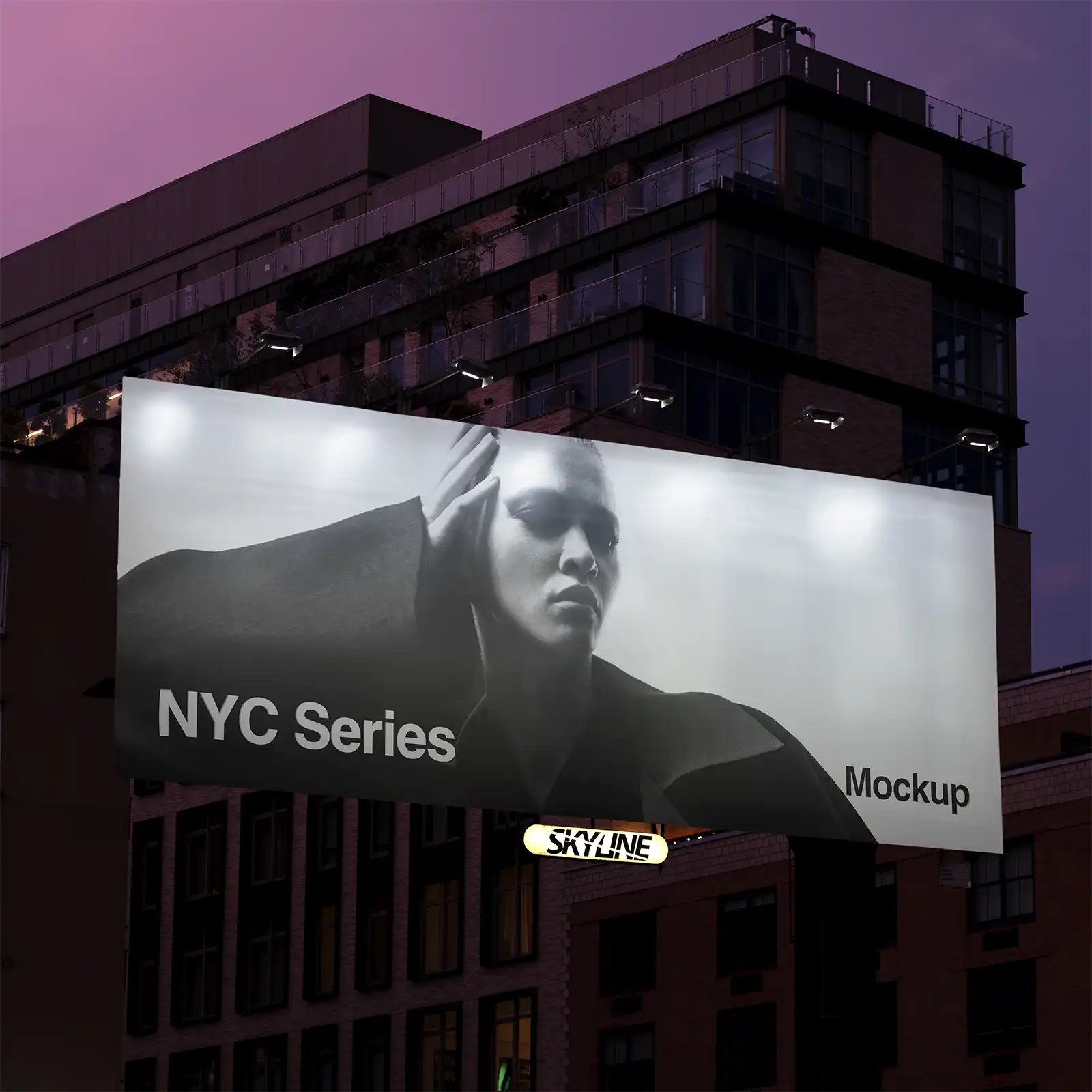 Billboard mockup in Soho in New York