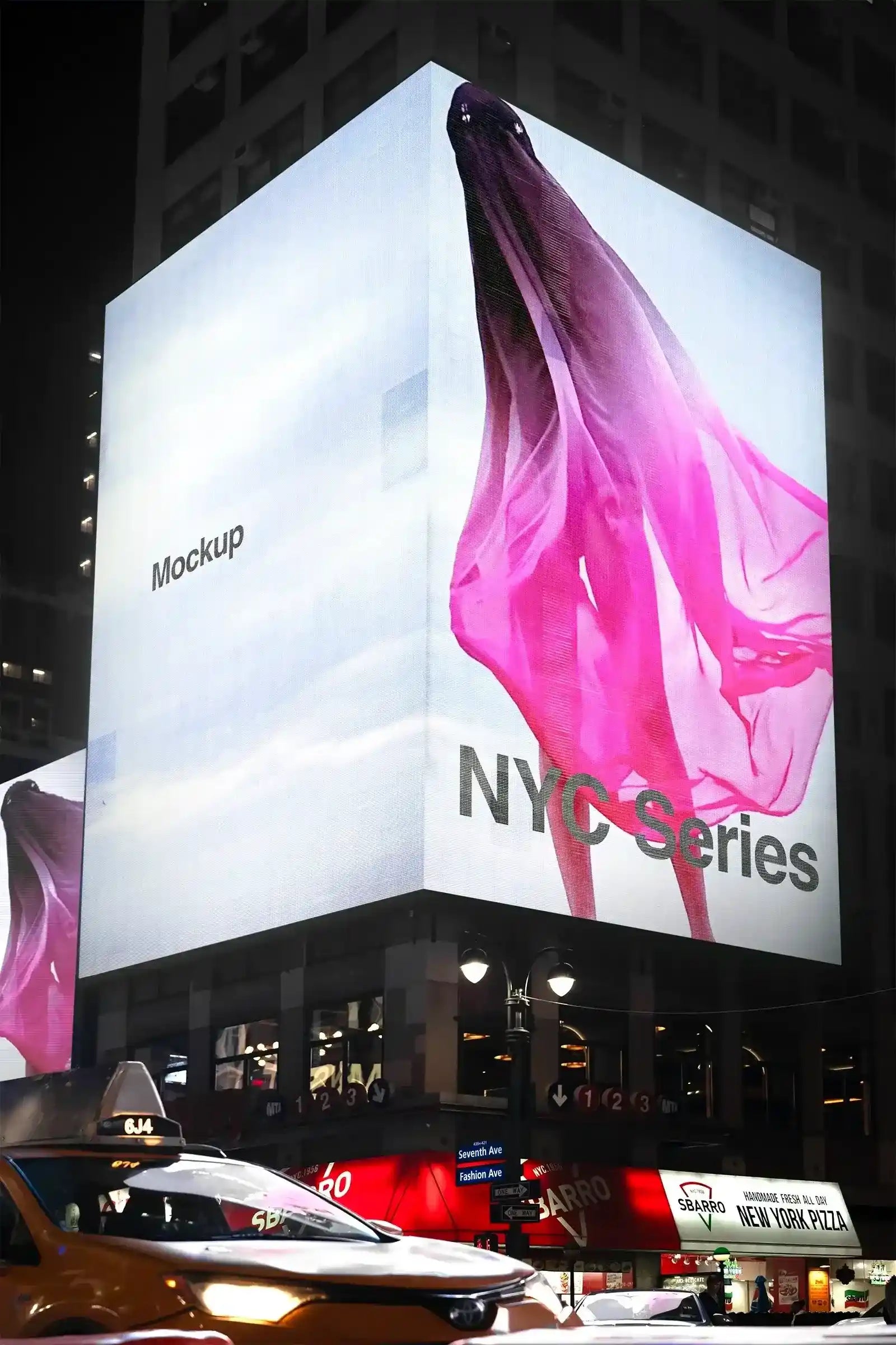 Times Square Billboard mockup in New York, United States