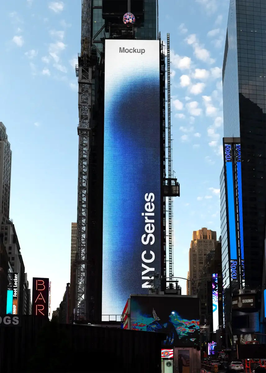 Times Square Billboard Mockup, New York, USA | US23NY0914