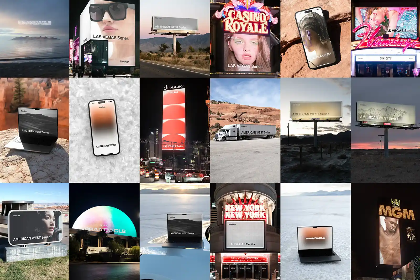 AMERICAN WEST & LAS VEGAS COLLECTION, 18 MOCKUPS (80% OFF) - Brandacle