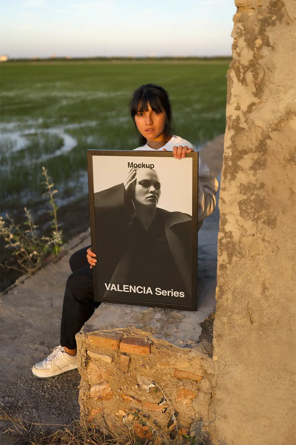 Albufera Sunset, Valencia Frame Mockup PSD, Spain — Brandacle