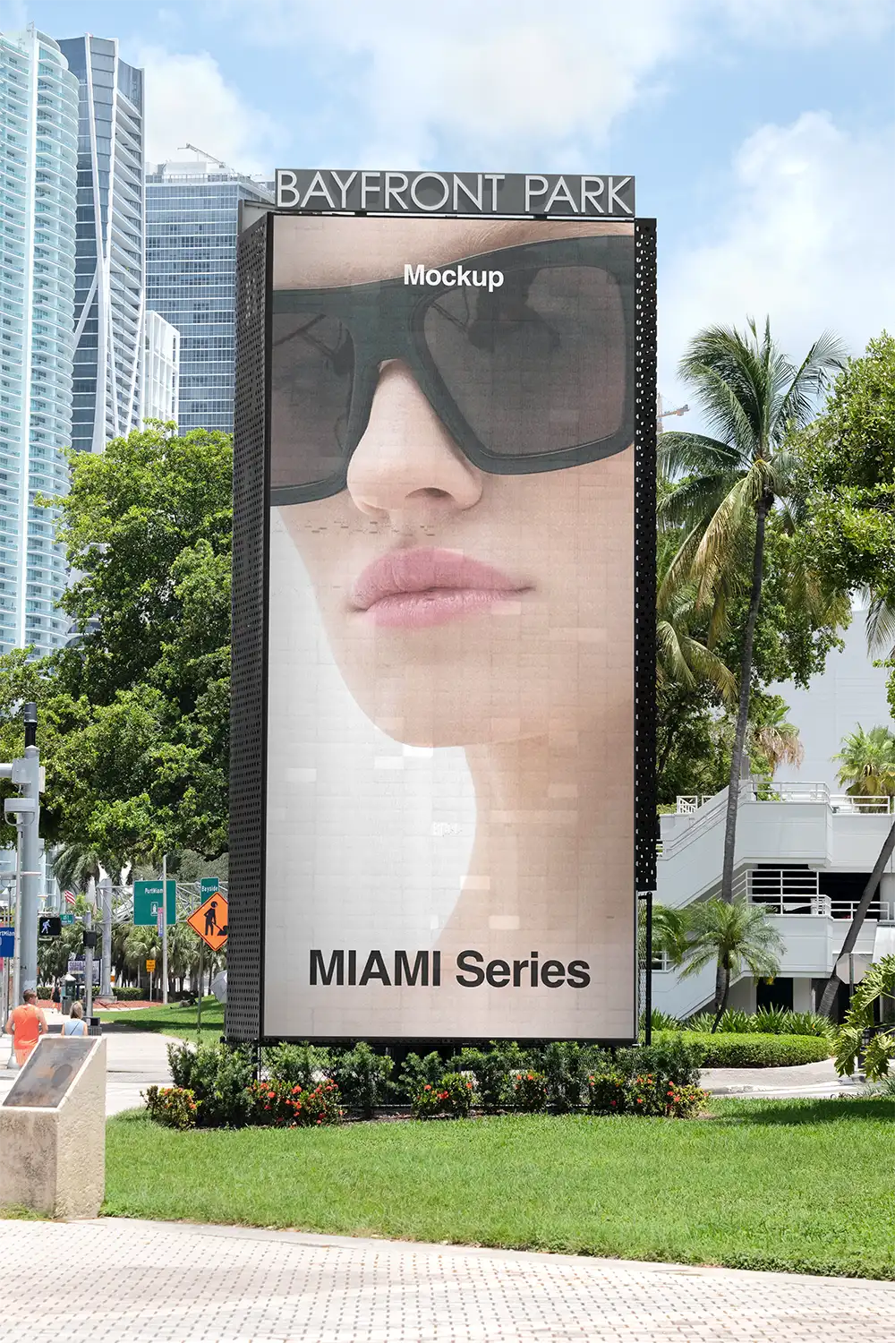 Billboard mockup in Miami