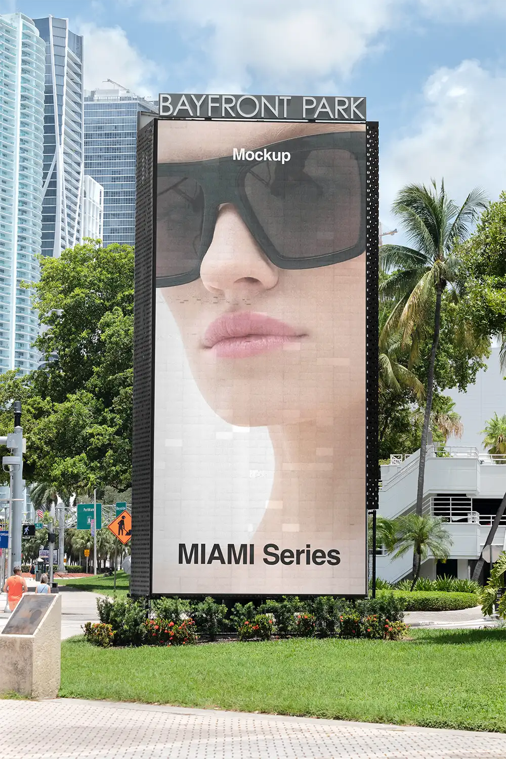 Billboard mockup in Miami