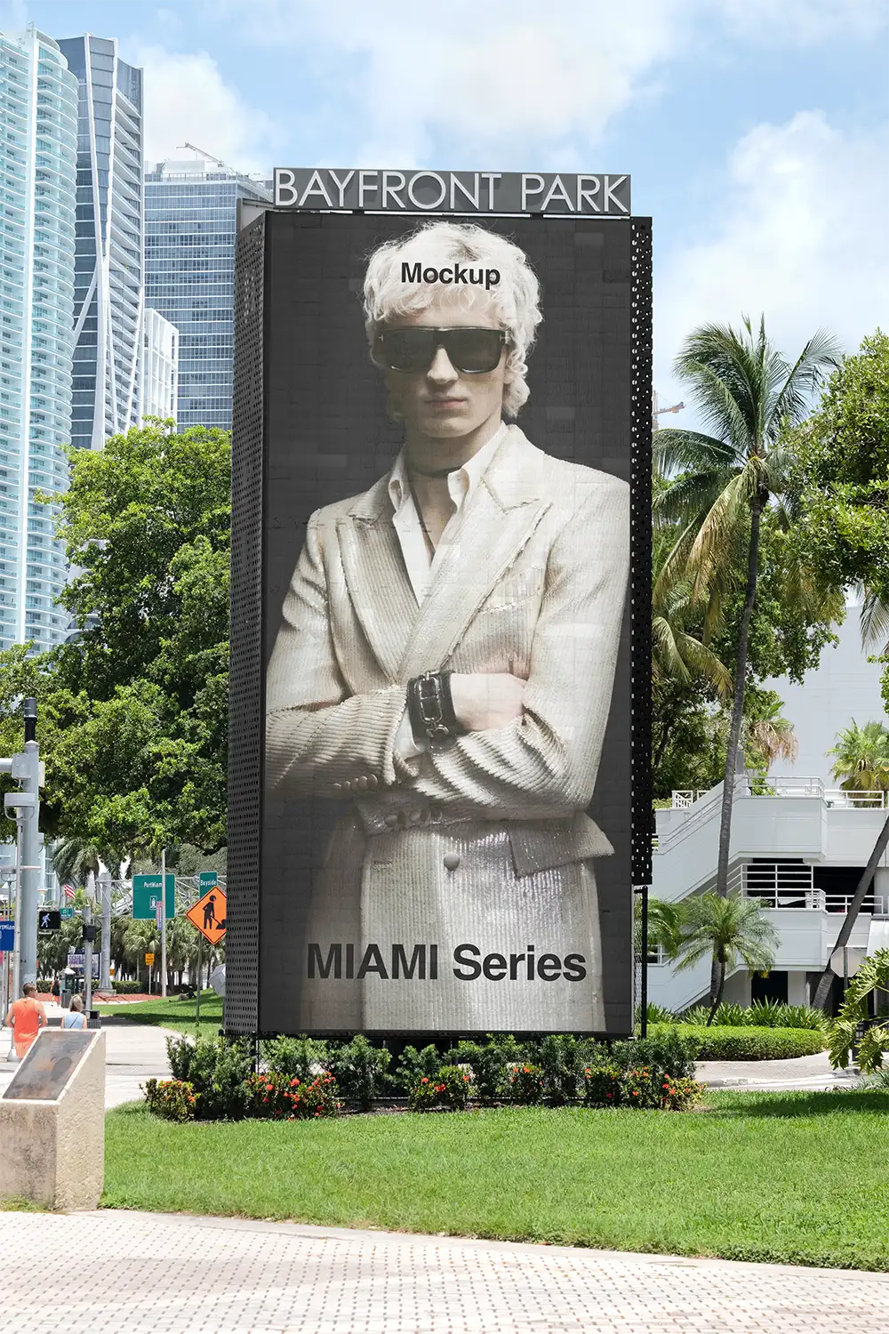 Billboard mockup in Miami