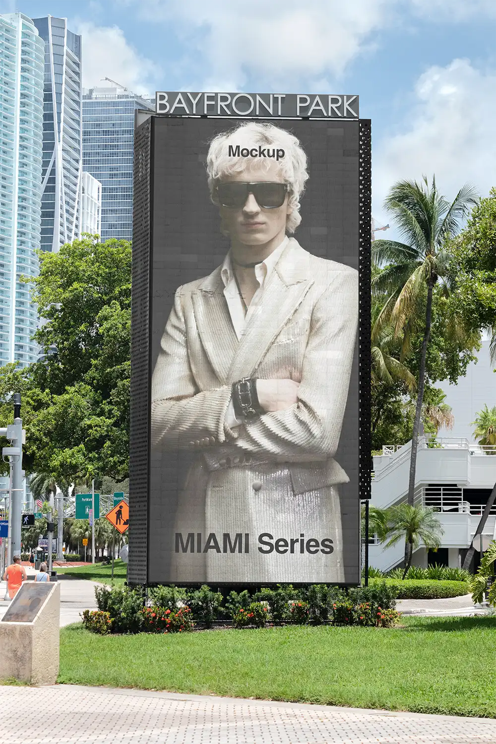 Billboard mockup in Miami