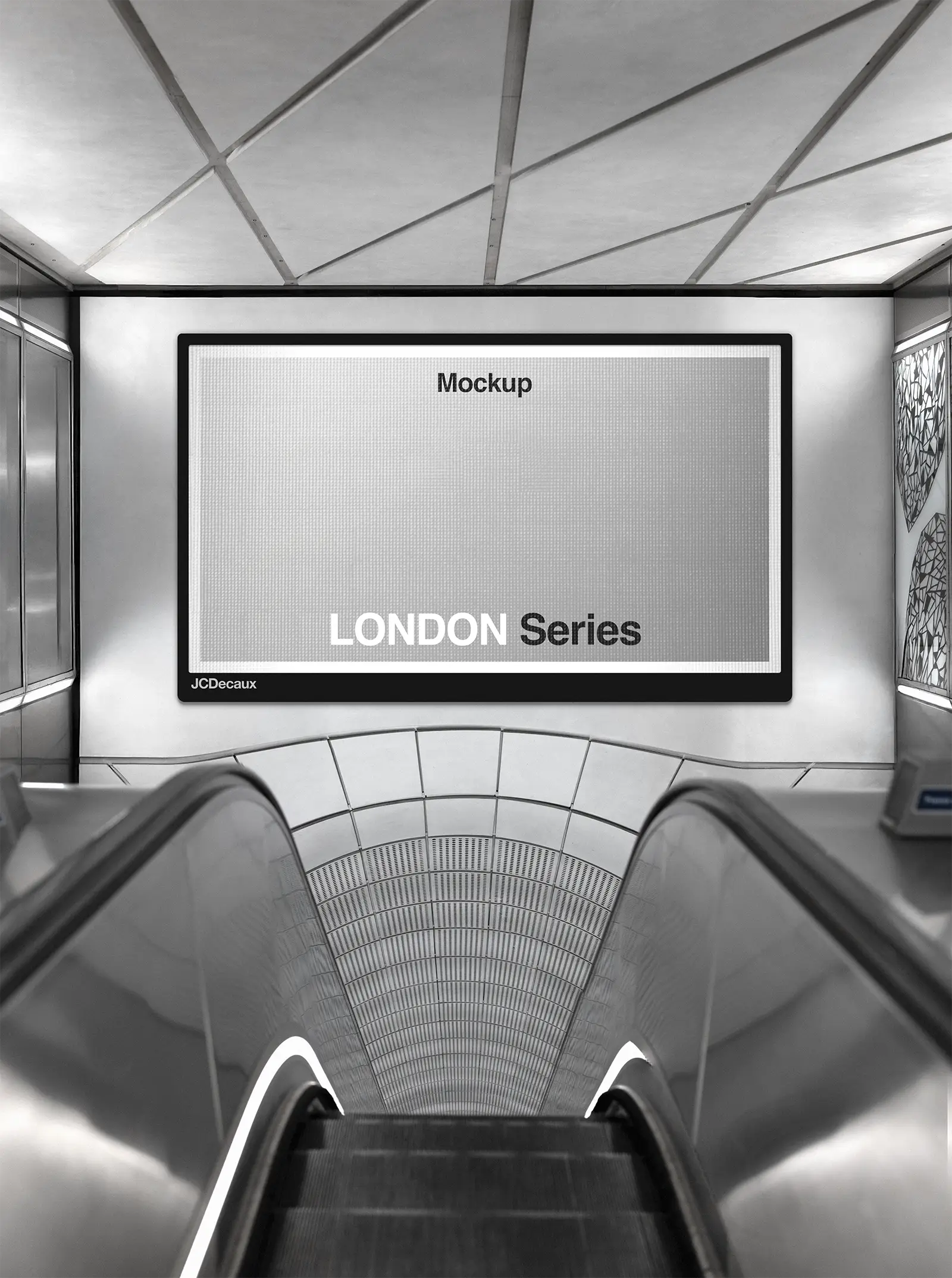 Billboard mockup in the London Underground, London Tube