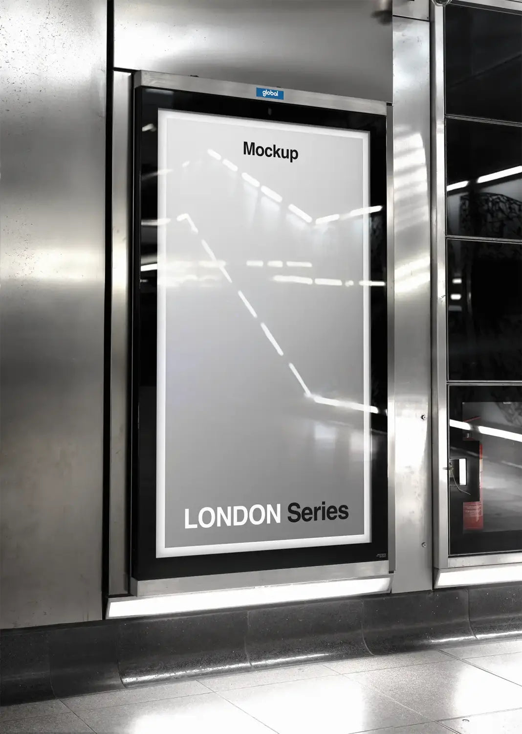 Billboard mockup in the London Underground - Brandacle