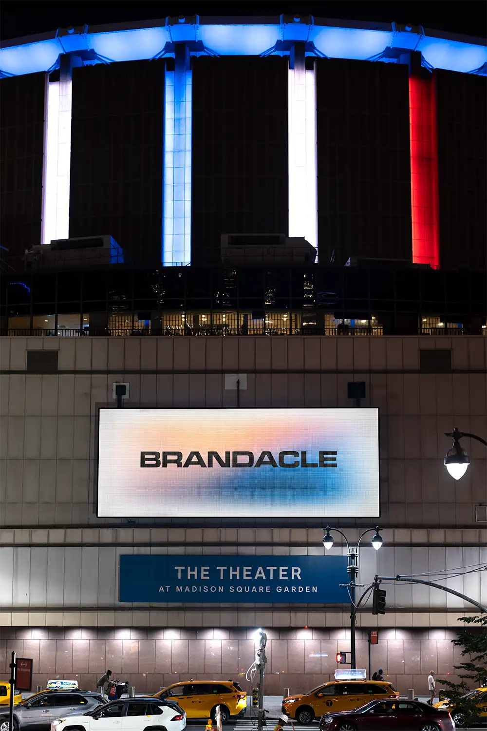 Billboard mockup on the Madison Square Venue in New York