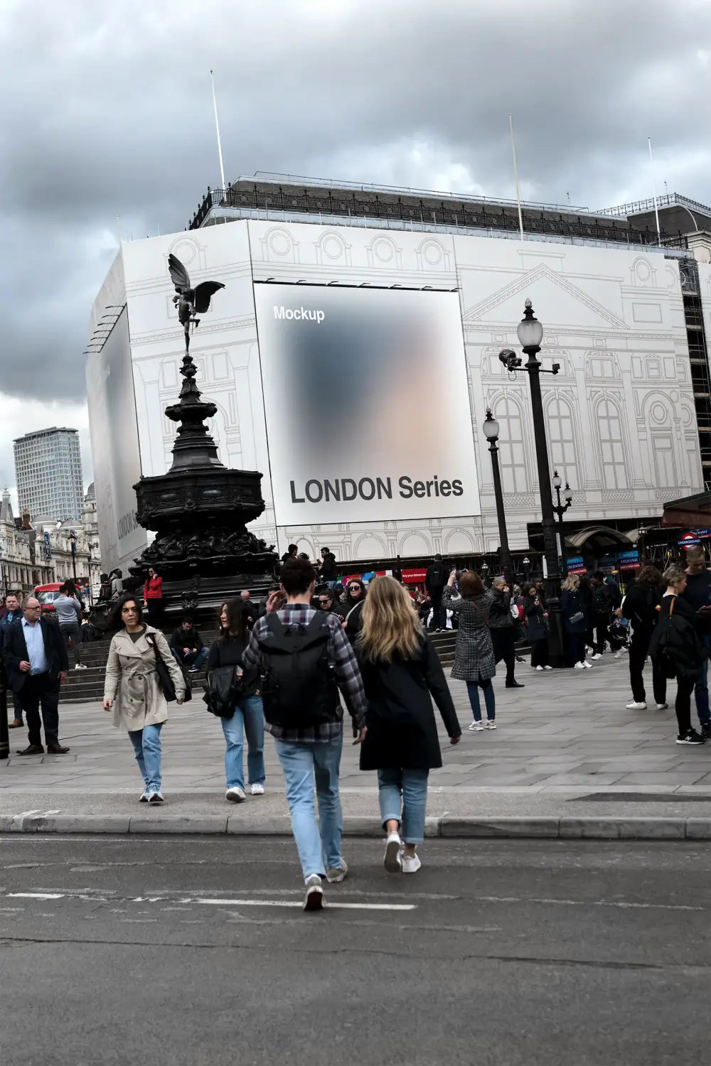 Billboard mockup in London, Piccadilly Circus © BRANDACLE MOCKUPS 2026. 