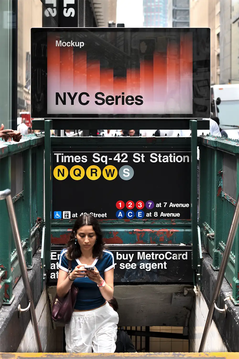 Billboard mockup on Times Square in New York