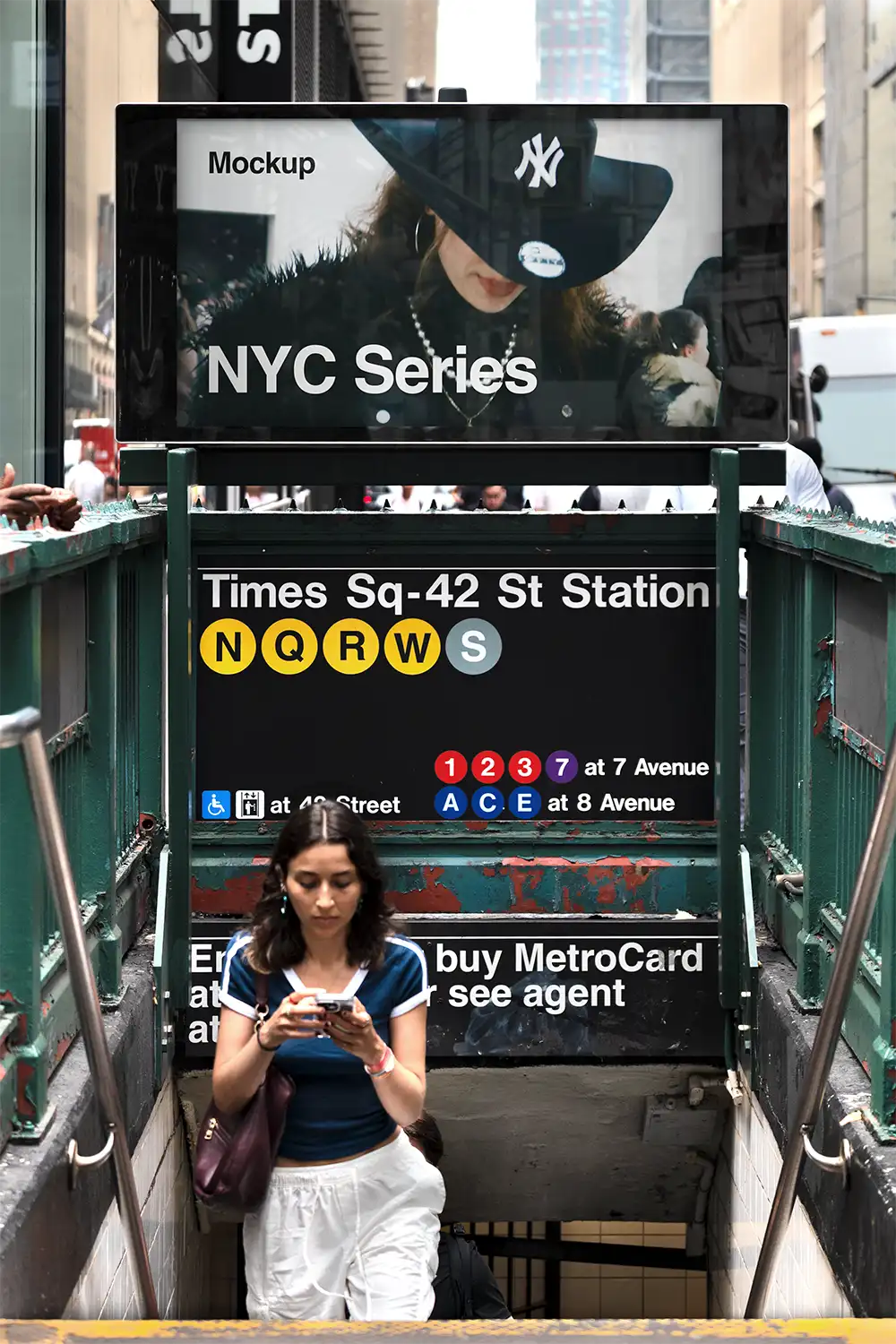 Billboard mockup on Times Square in New York