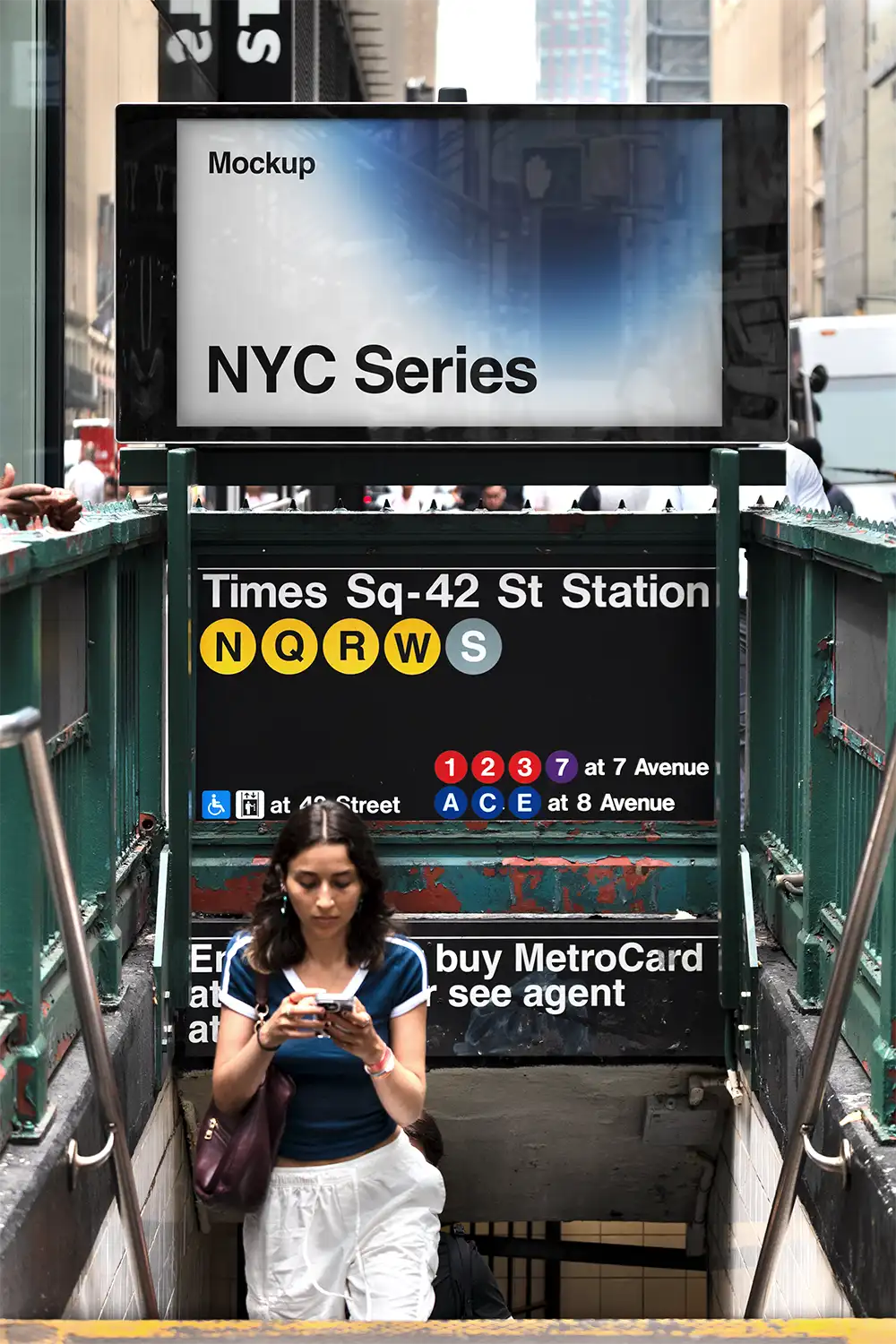 Billboard mockup on Times Square in New York