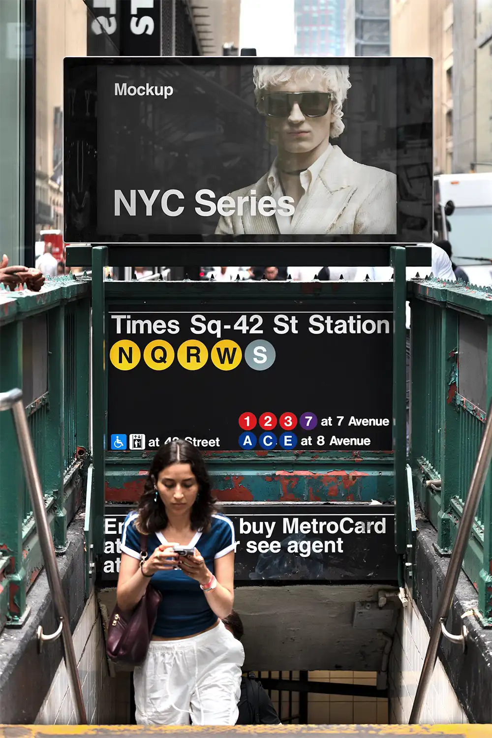 Billboard mockup on Times Square in New York