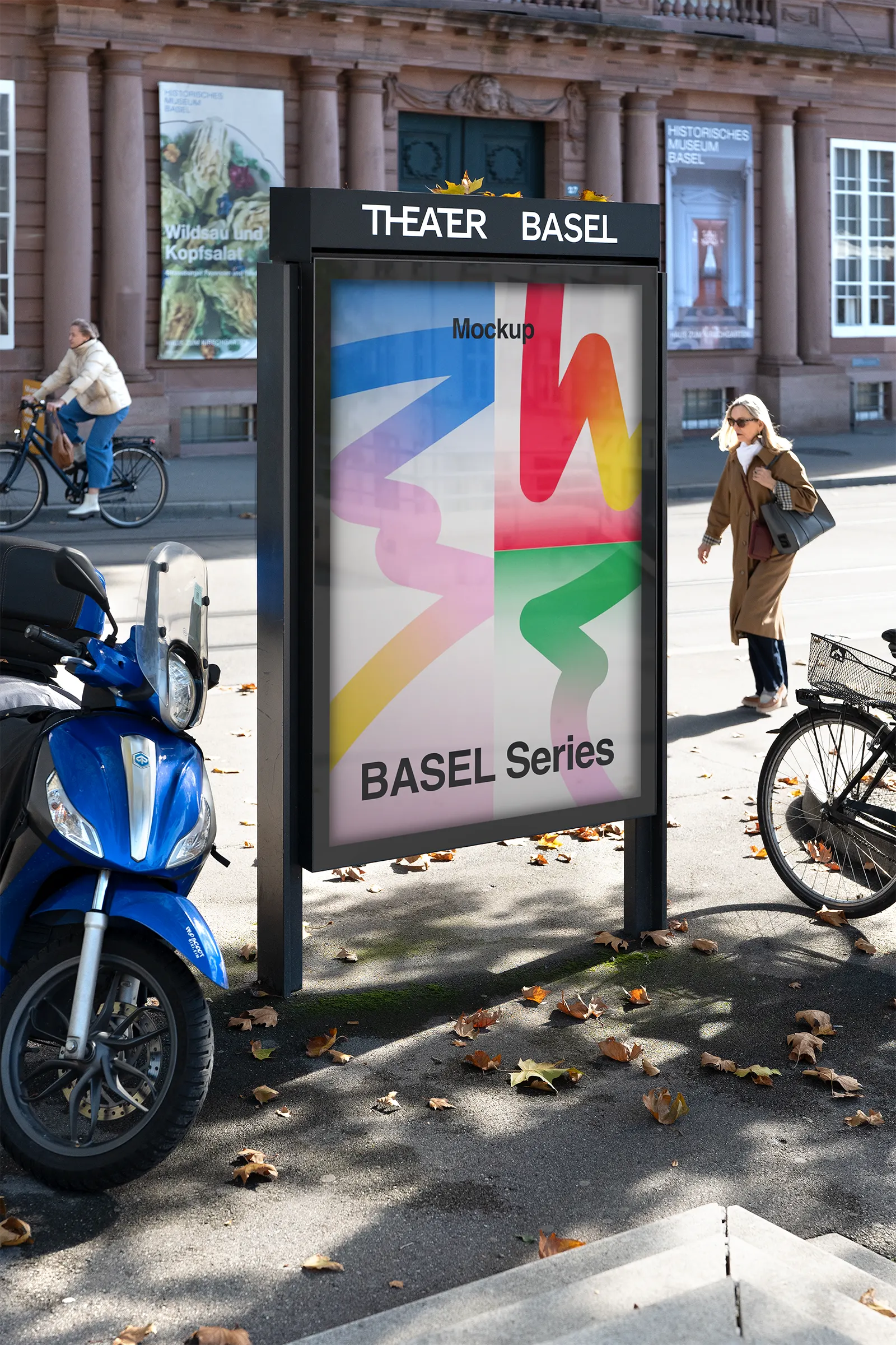 poster mockup in basel, Switzerland