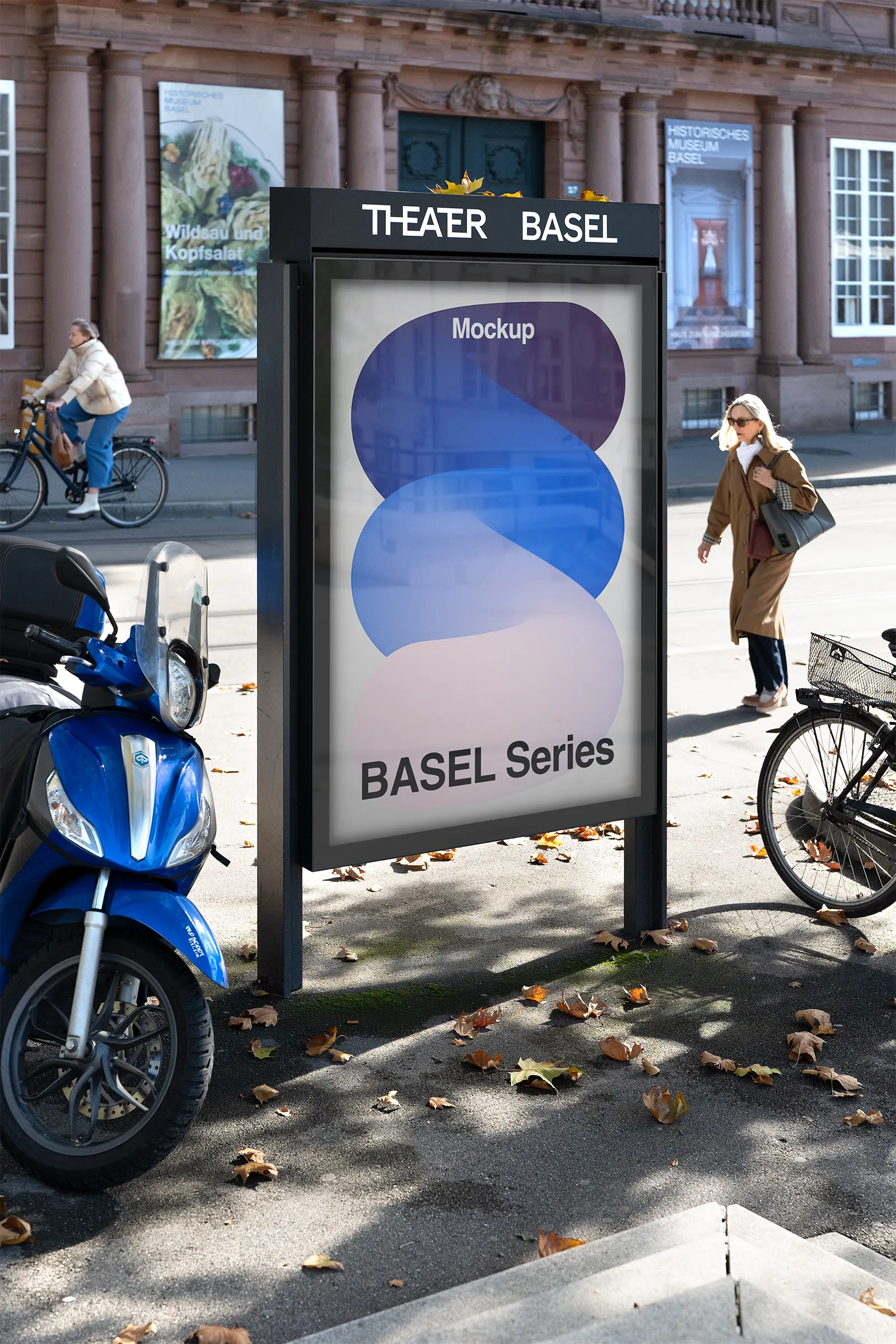 poster mockup in basel, Switzerland