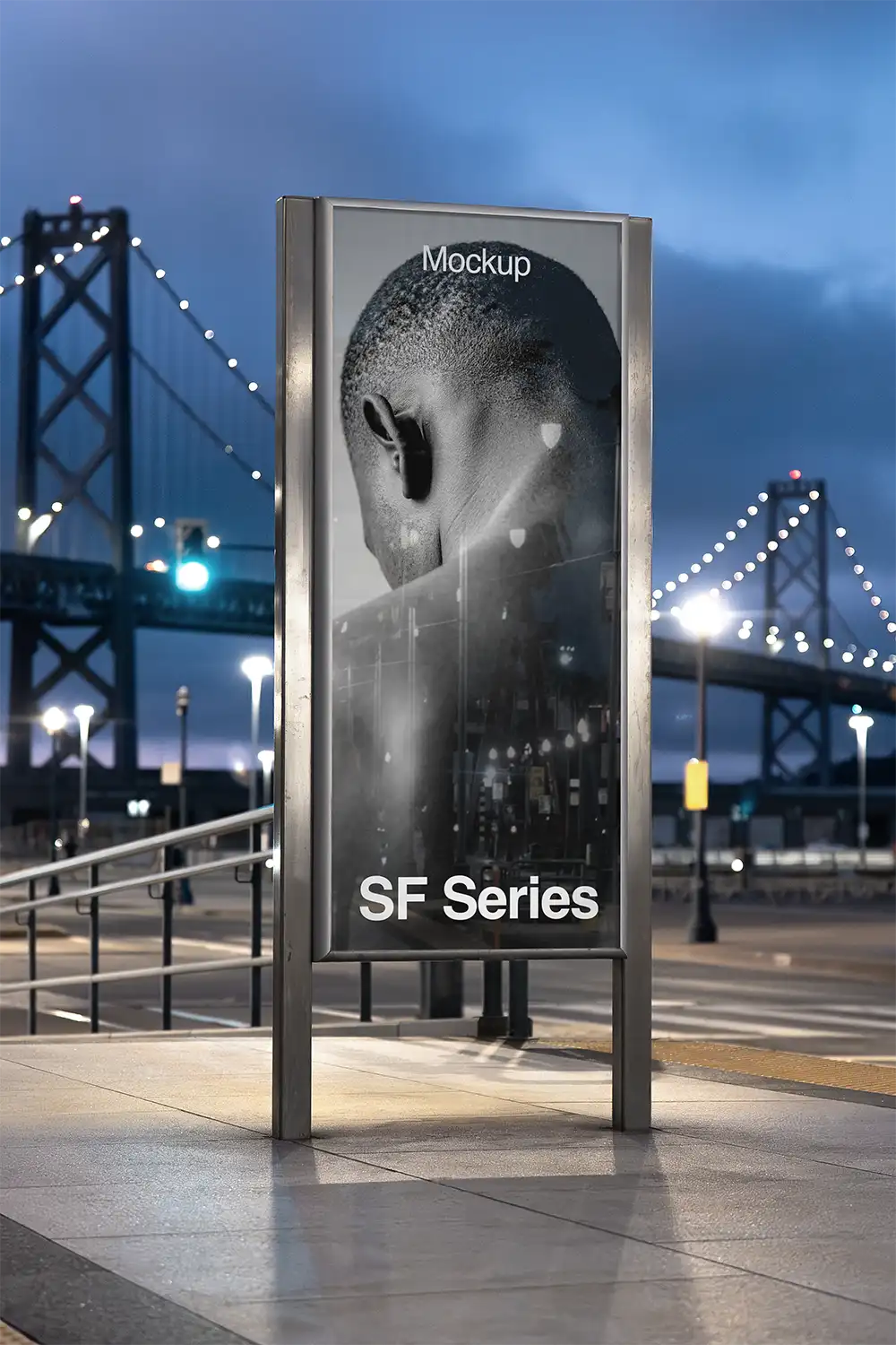 Poster mockup in San Francisco