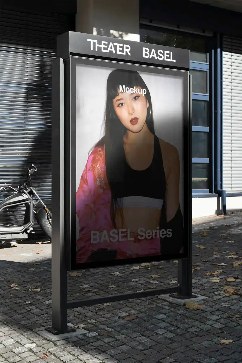 Billboard mockup in Basel, Switzerland. 