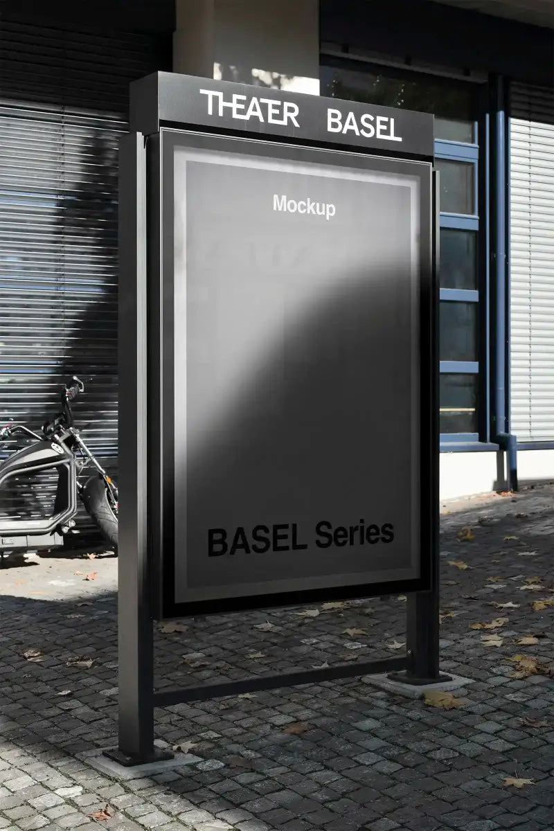 Billboard mockup in Basel, Switzerland. 