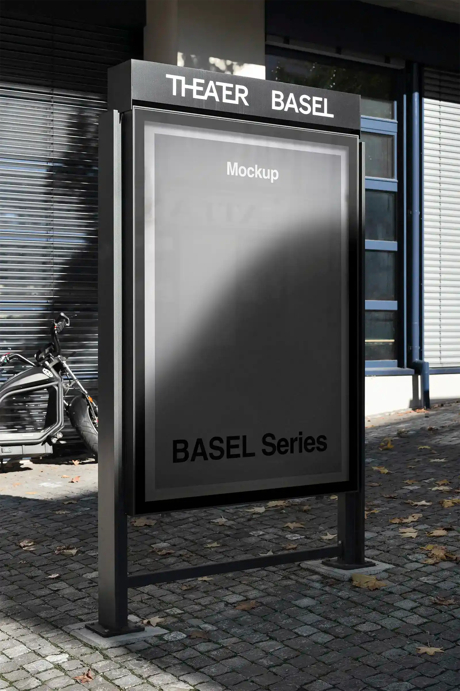 Billboard mockup in Basel, Switzerland. 