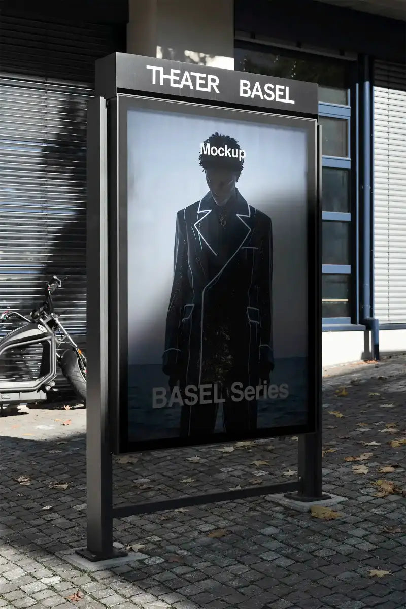 Billboard mockup in Basel, Switzerland. 