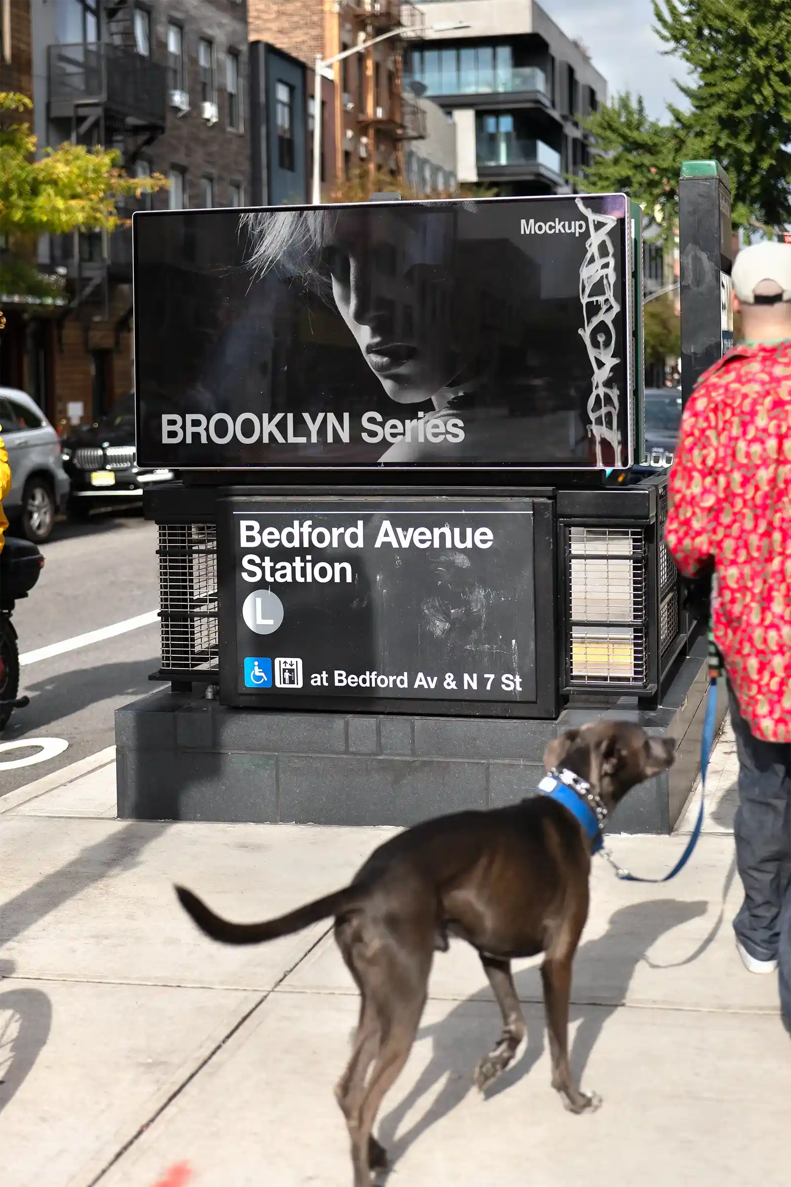 Billboard mockup in Brooklyn, New York, United States