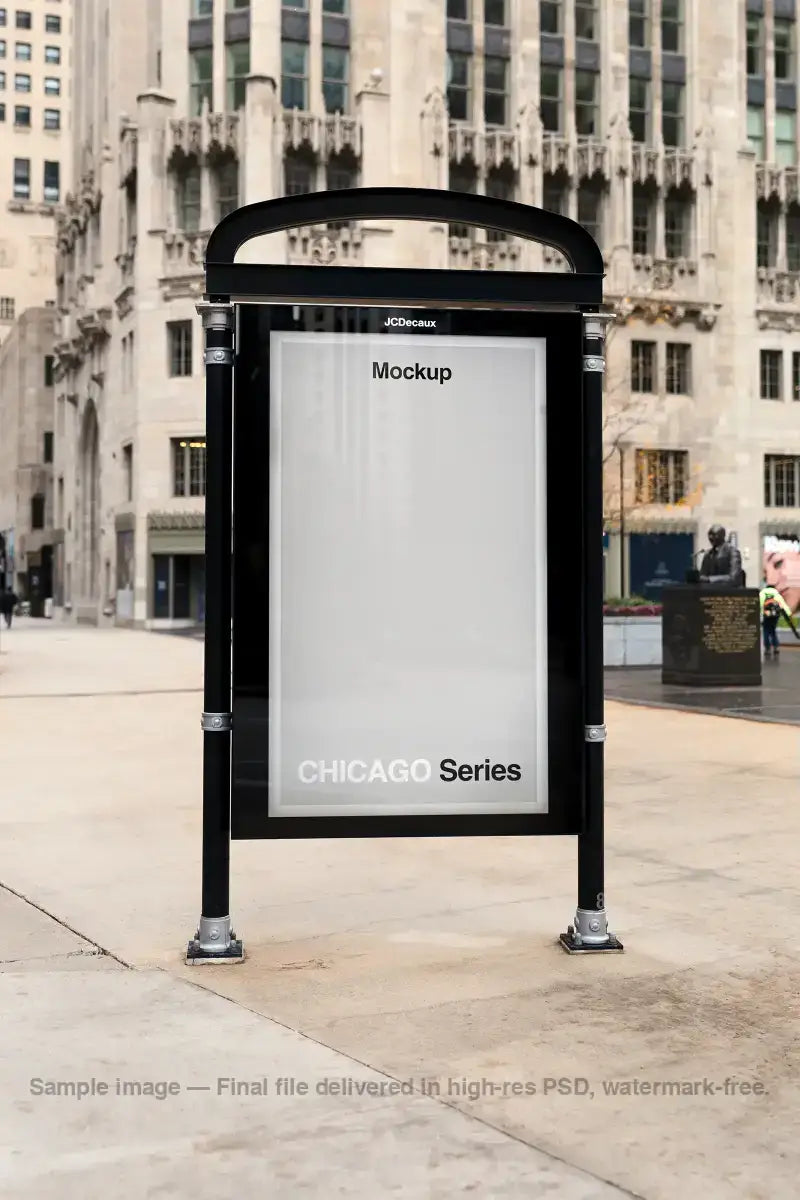 Billboard mockup in Chicago, United States. 