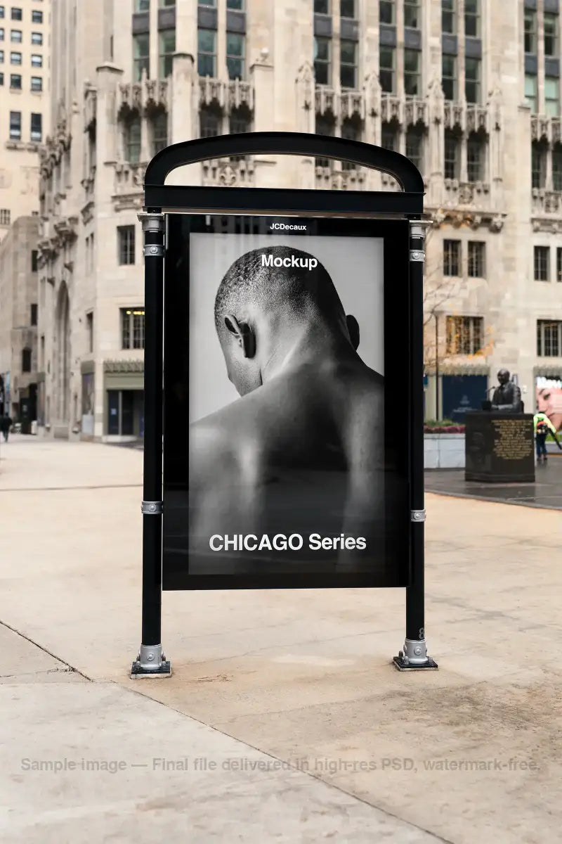 Billboard mockup in Chicago, United States. 