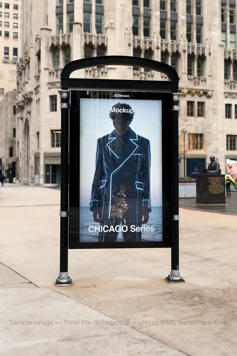 Billboard mockup in Chicago, United States. 