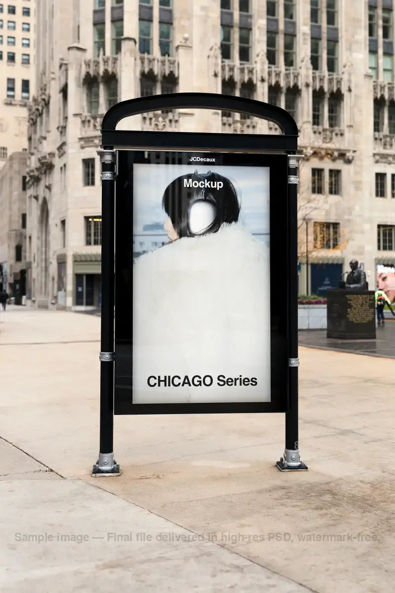 Billboard mockup in Chicago, United States. 