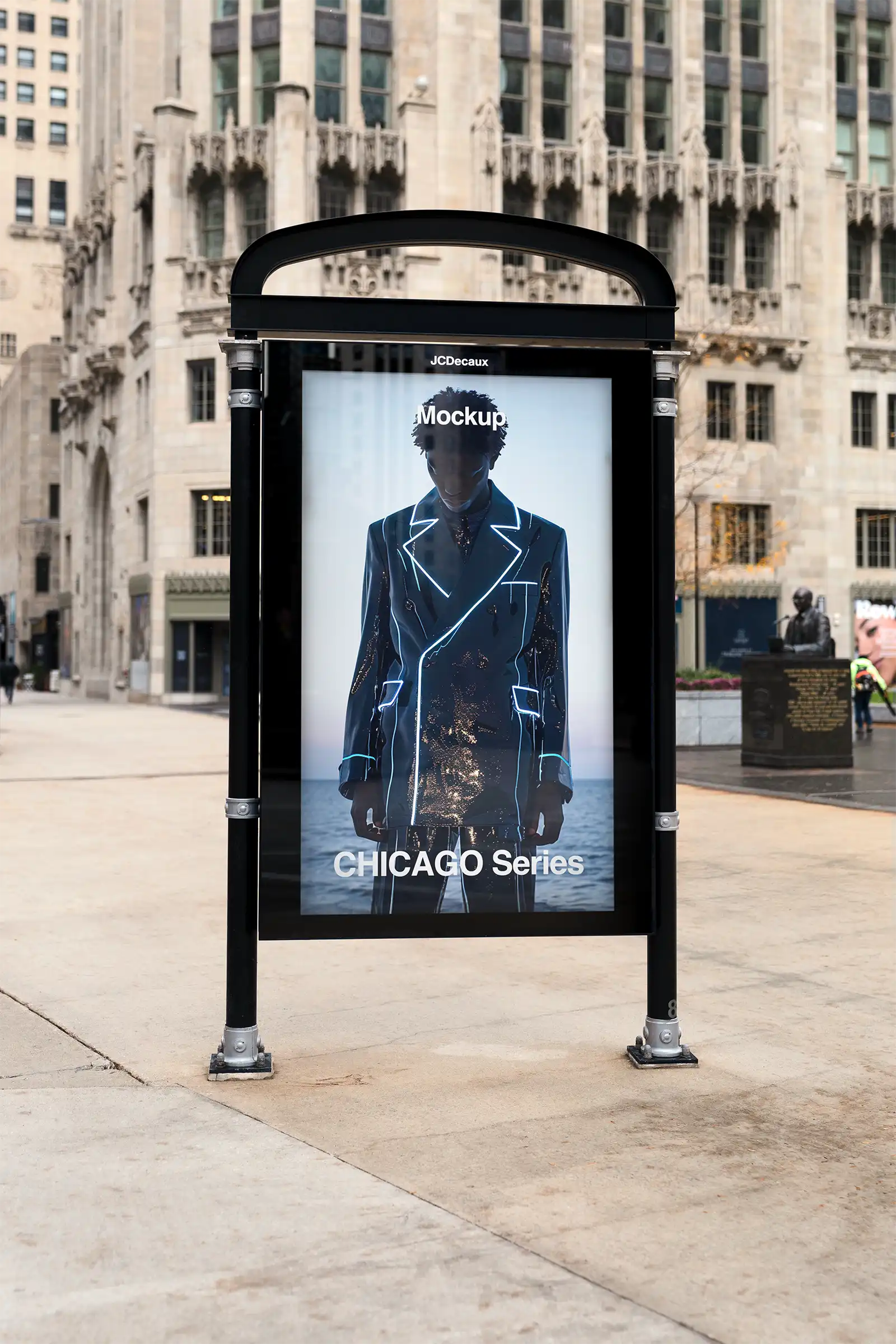 Billboard mockup in Chicago, United States. 