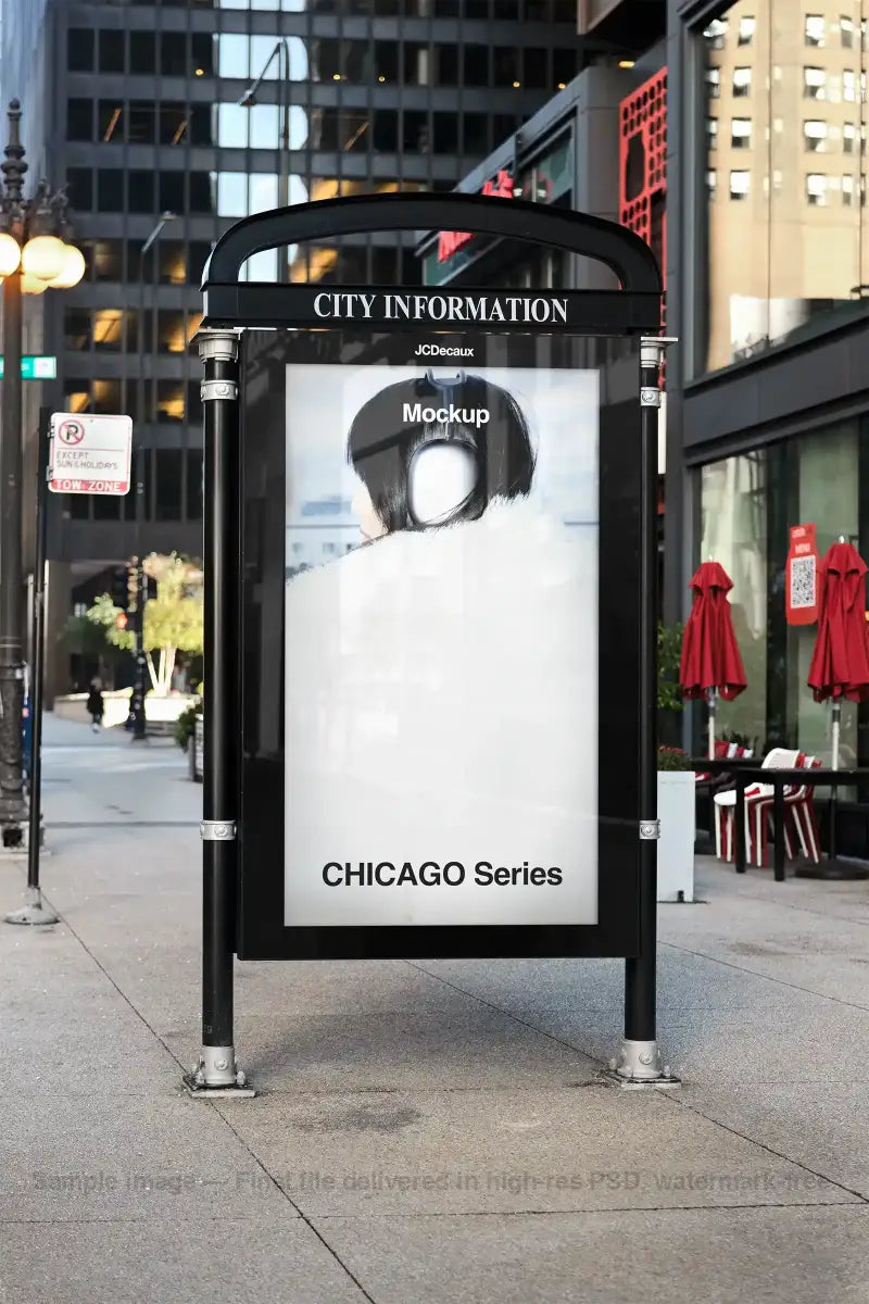 Billboard mockup in Chicago, United States.