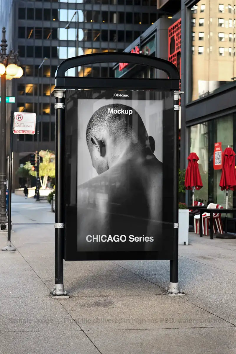 Billboard mockup in Chicago, United States.