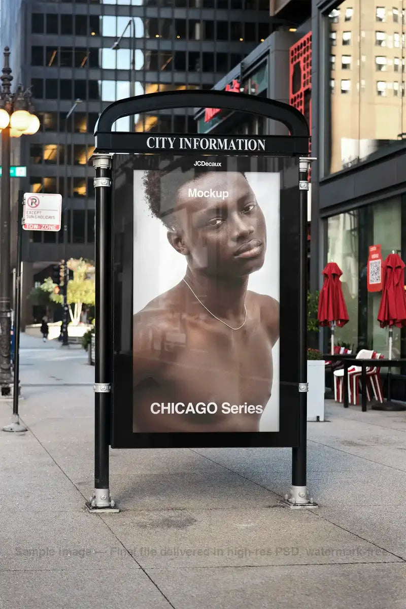 Billboard mockup in Chicago, United States.