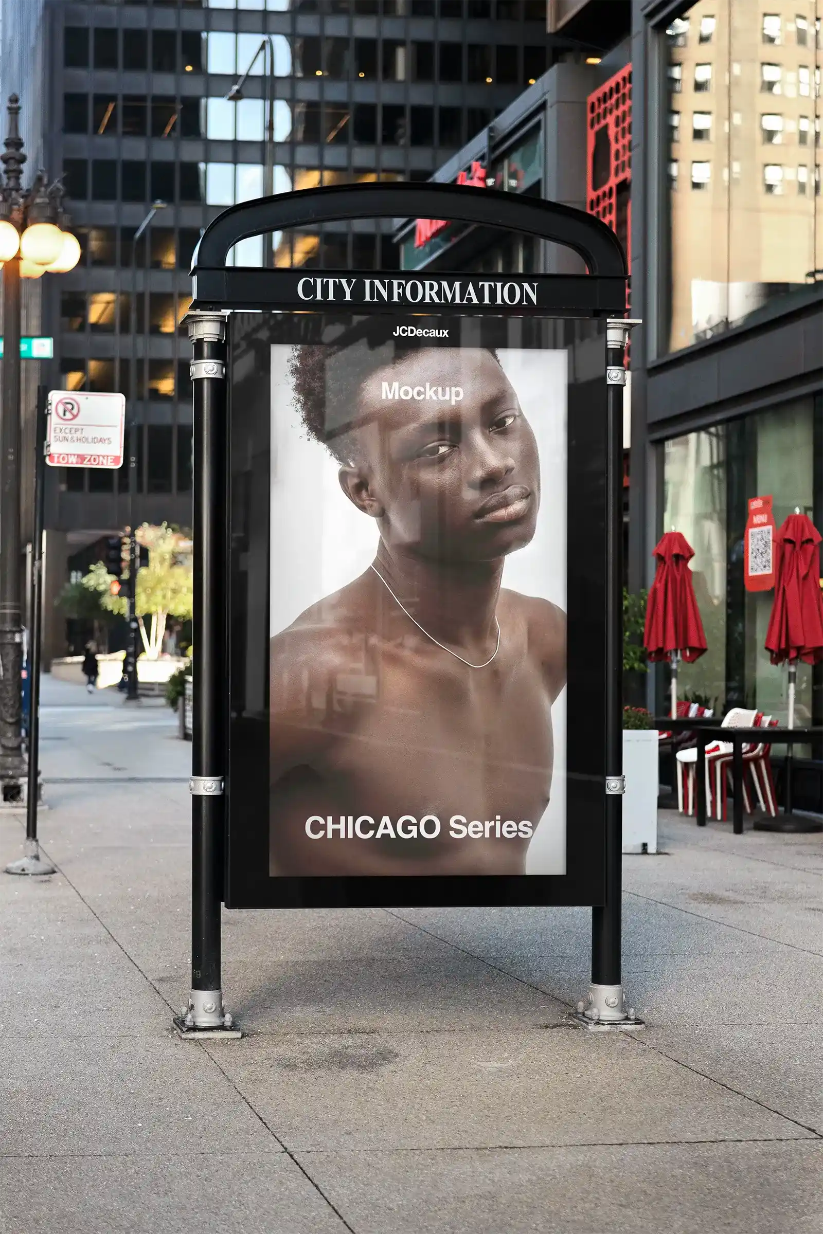 Billboard mockup in Chicago, United States.