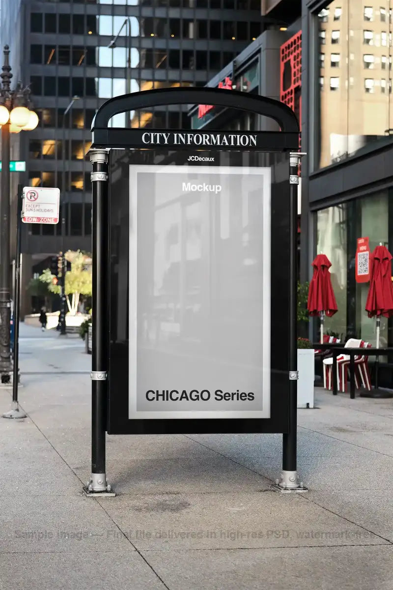 Billboard mockup in Chicago, United States.