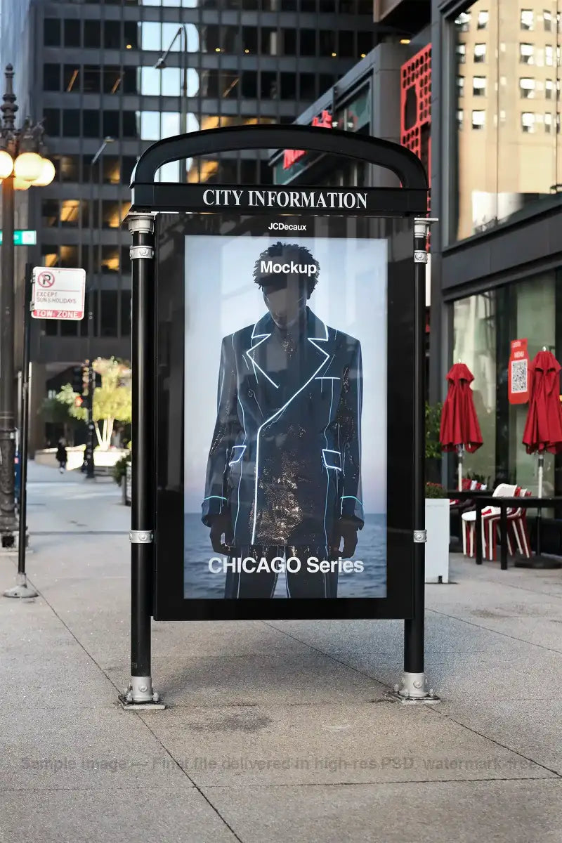 Billboard mockup in Chicago, United States.