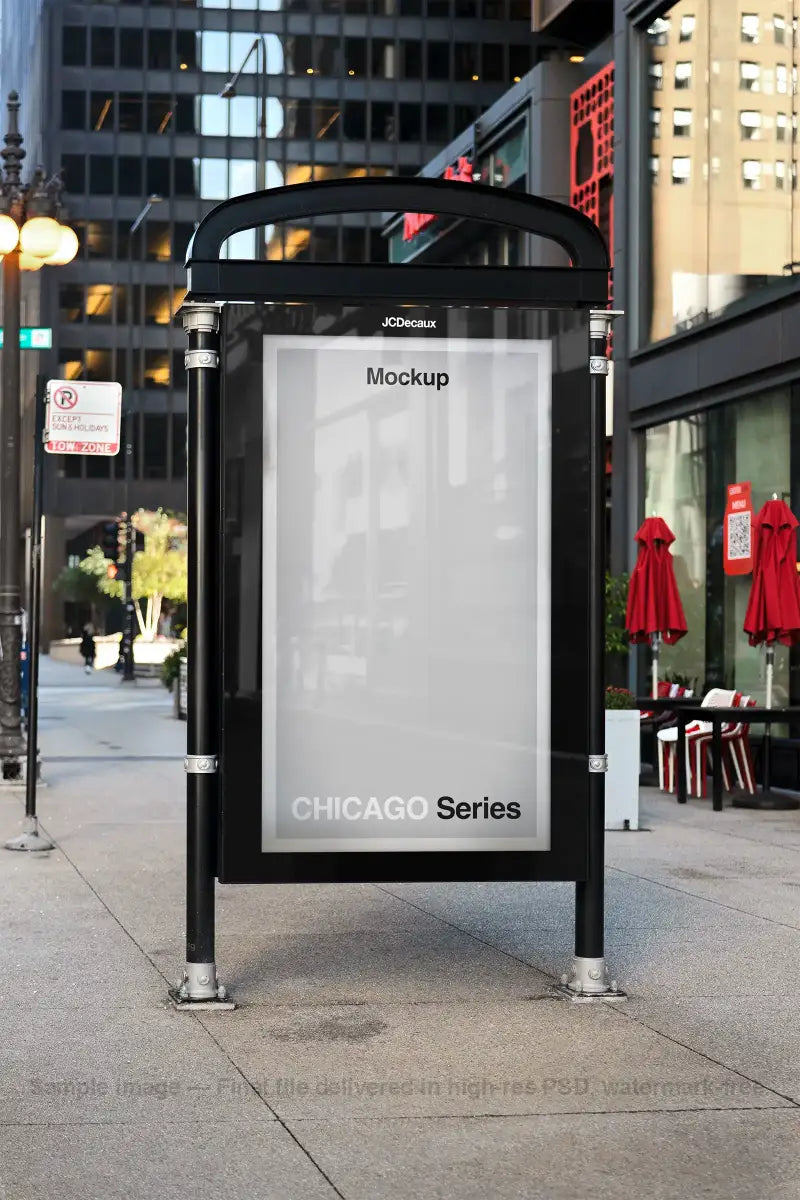 Billboard mockup in Chicago, United States.