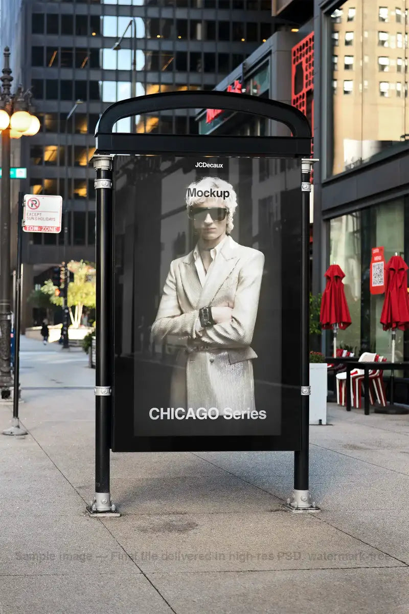Billboard mockup in Chicago, United States.