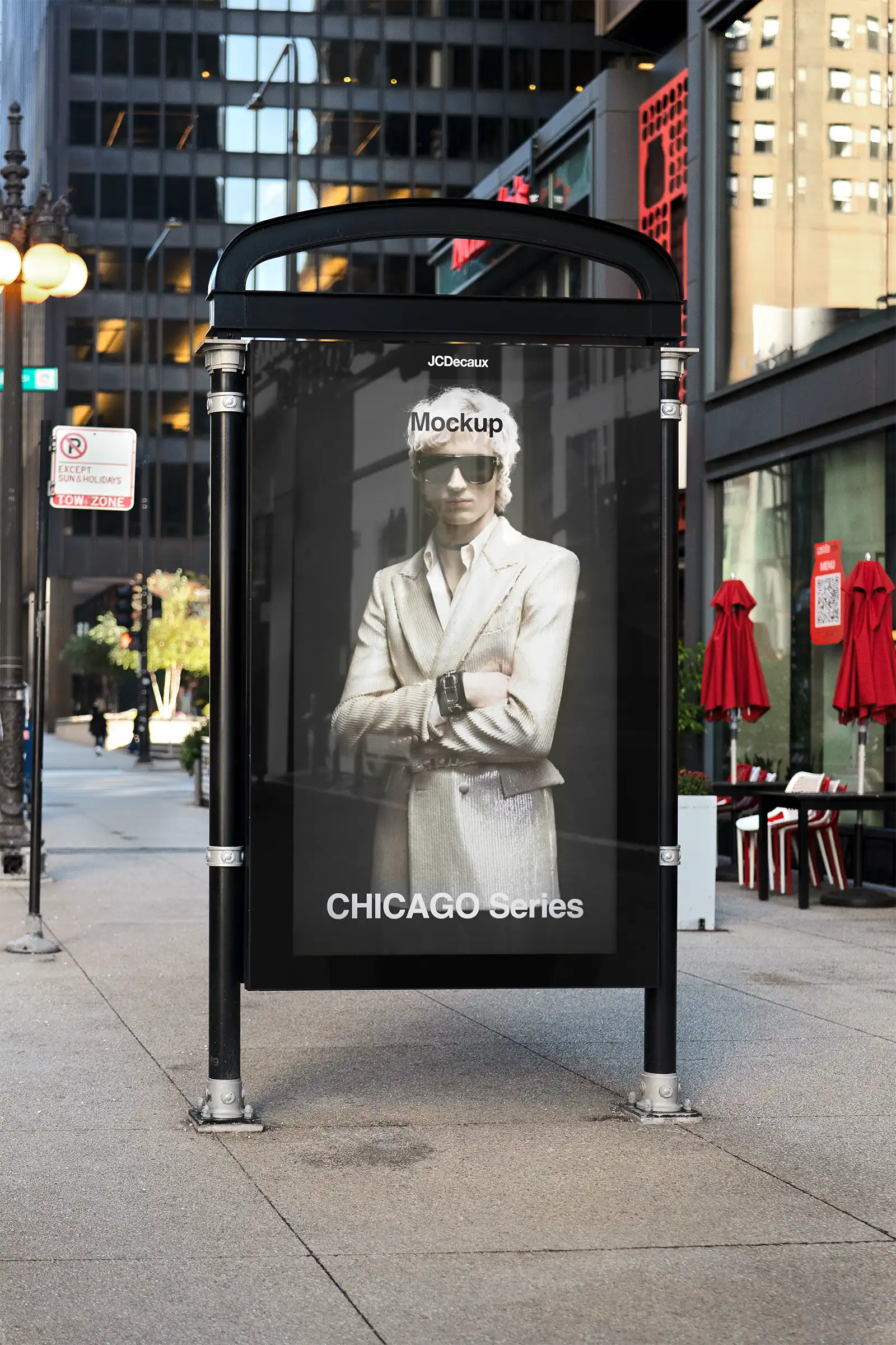 Billboard mockup in Chicago, United States.