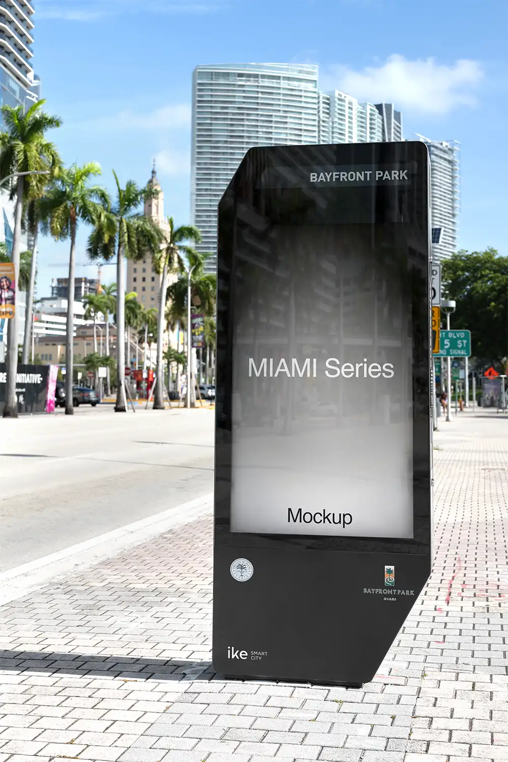 Billboard mockup in Miami