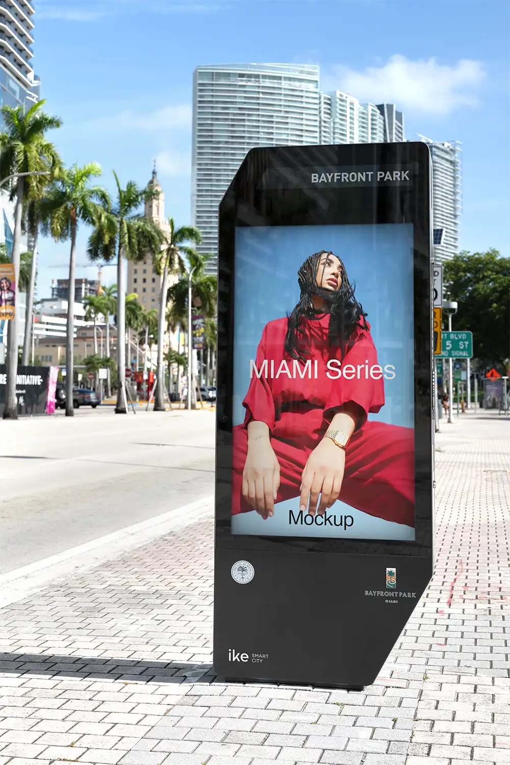Billboard mockup in Miami