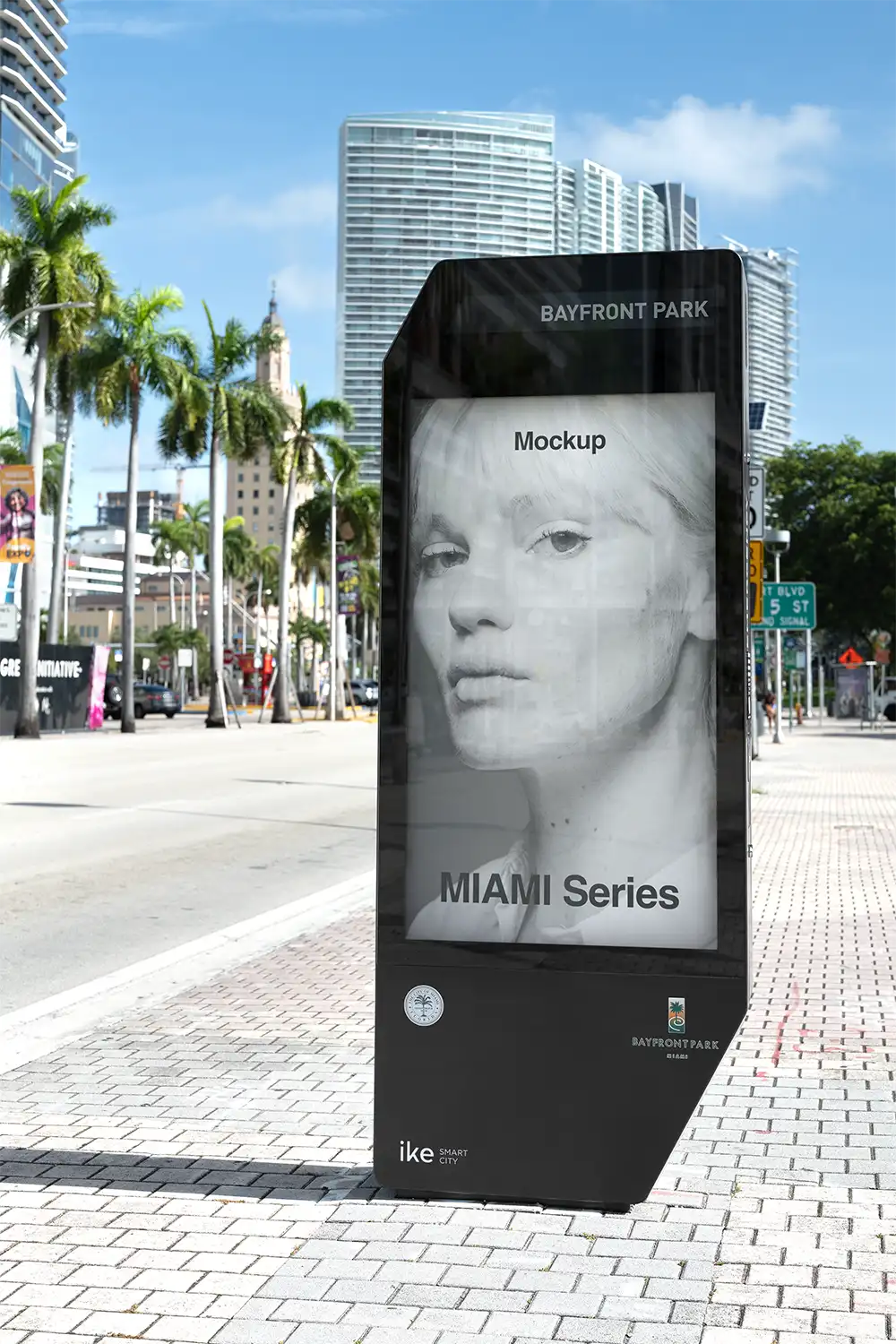 Billboard mockup in Miami