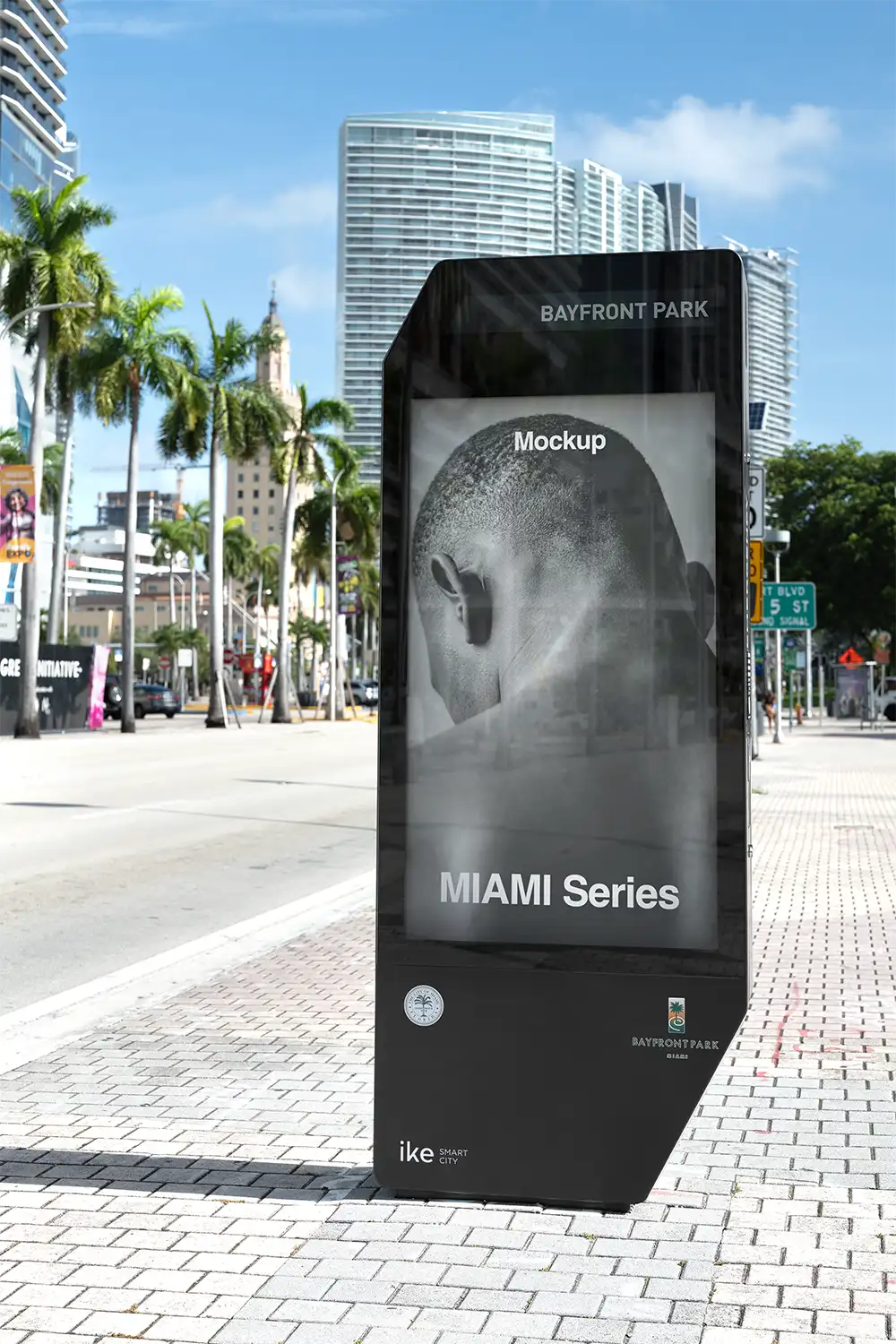 Billboard mockup in Miami