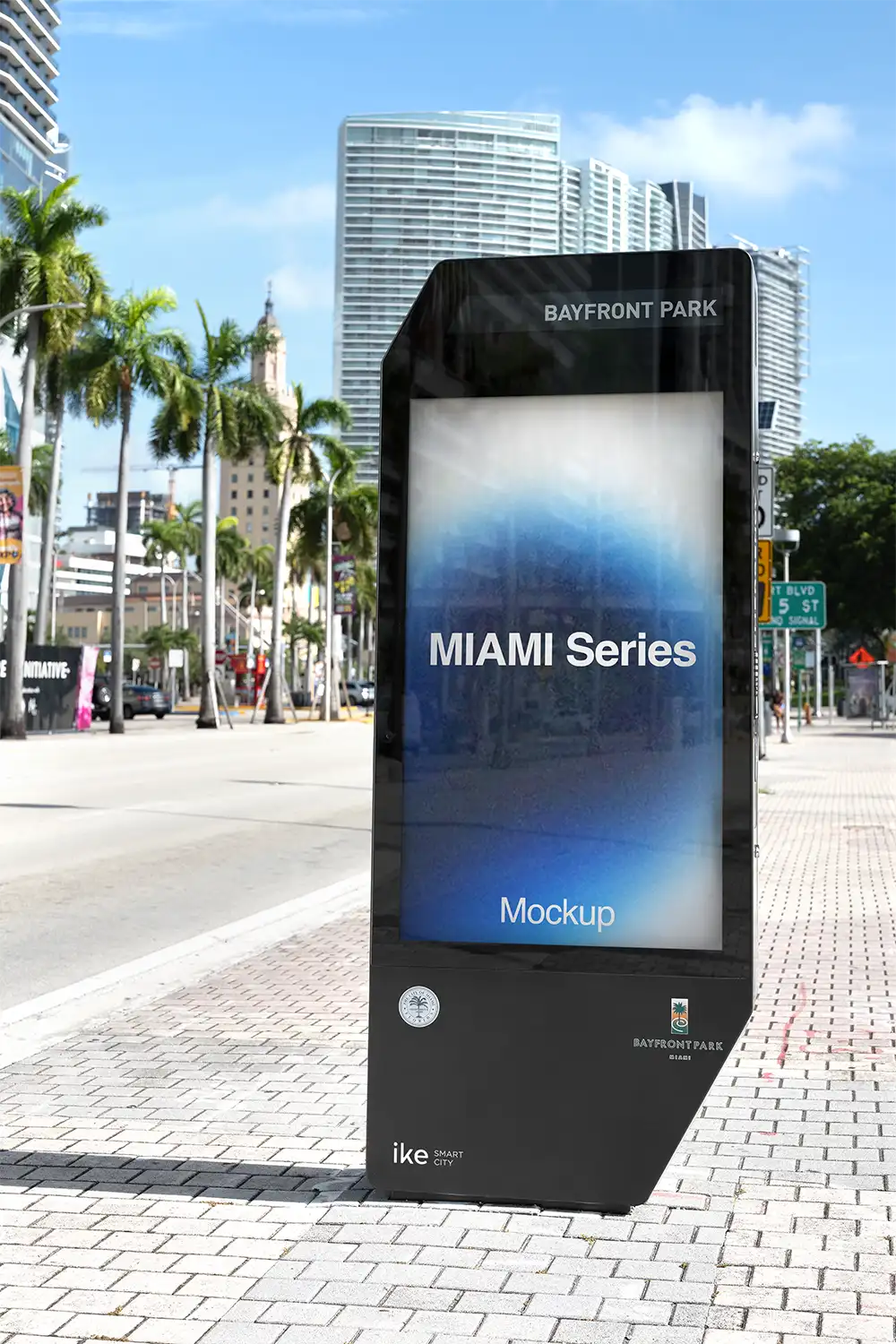 Billboard mockup in Miami