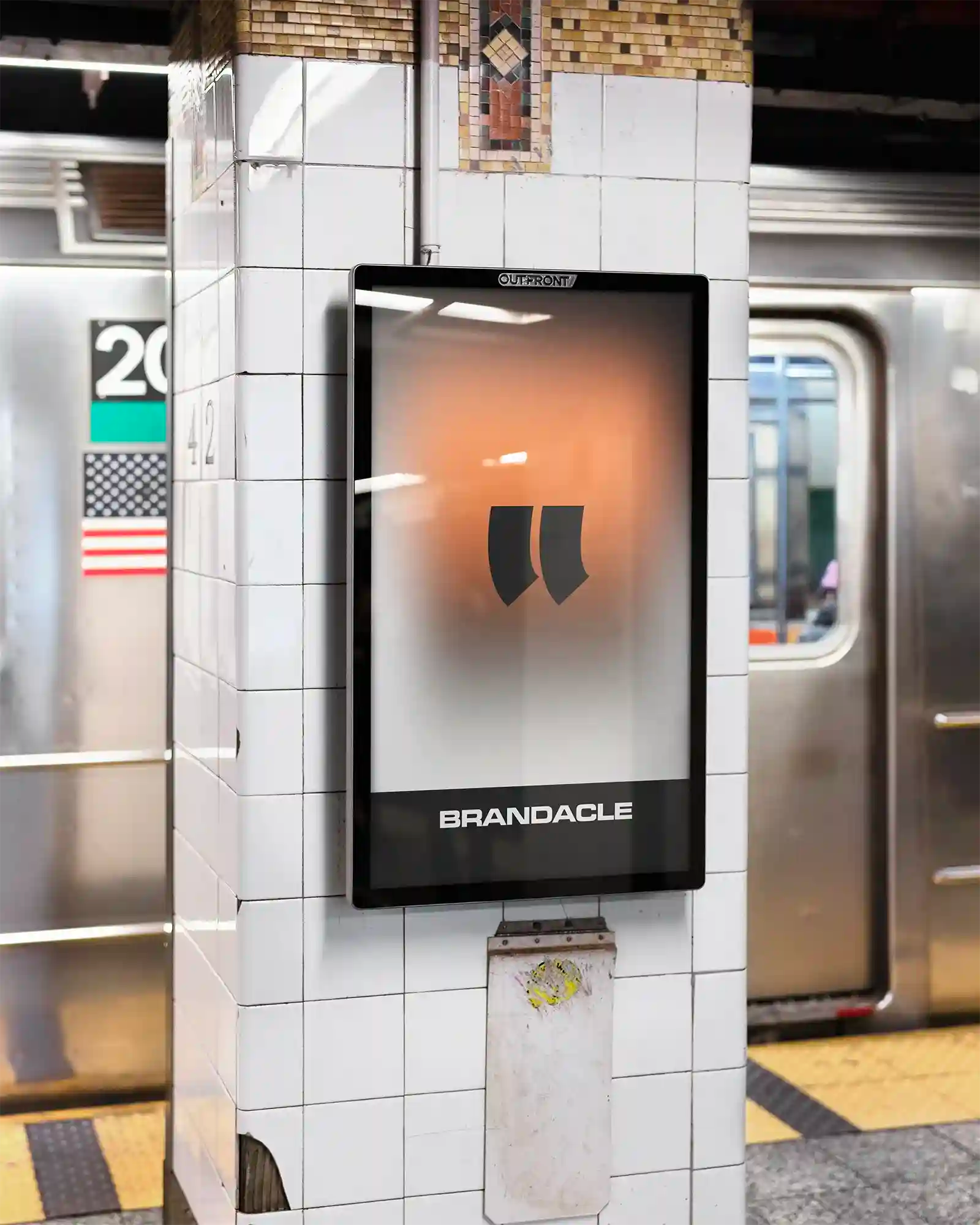 Billboard mockup in the NY Subway, New York, United States. PSD Mockup on Photoshop for your design 3