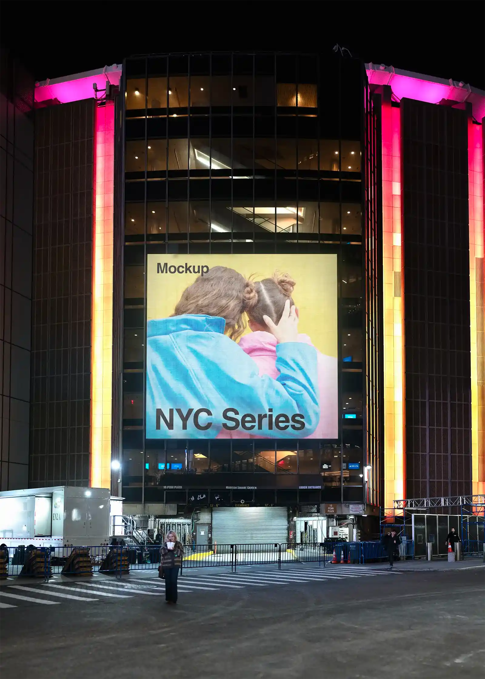 Billboard mockup in New York, United States Madison Square Garden