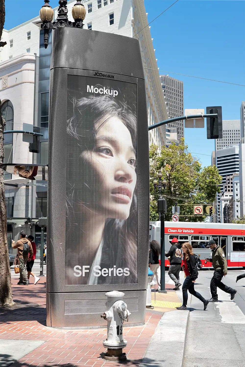 Billboard mockup in San Francisco, California