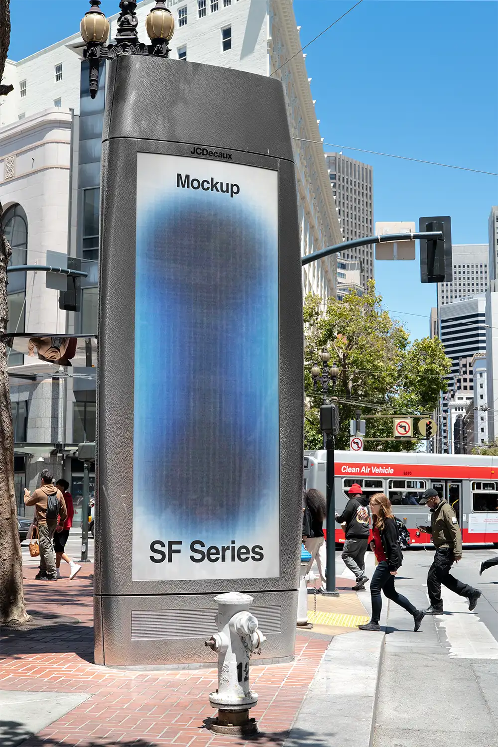 Billboard mockup in San Francisco, California